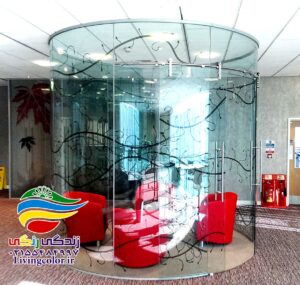 شیشه خم زندگی رنگی